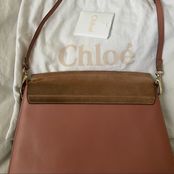 Chloe Medium Faye Shoulder Bag - Misty Rose - Picture 4 of 12